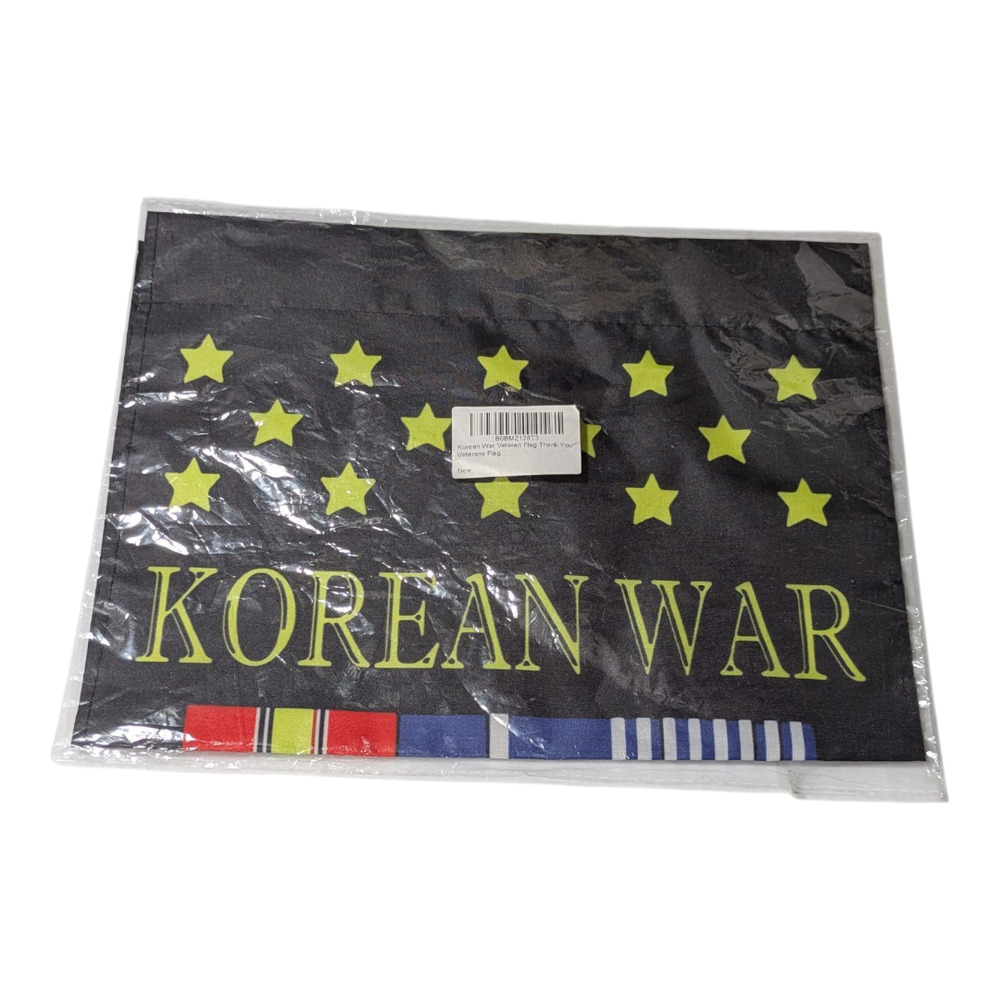 Korean War Veteran - Yard Flag - Home Décor -Black And Yellow Colors - NWT 18x12